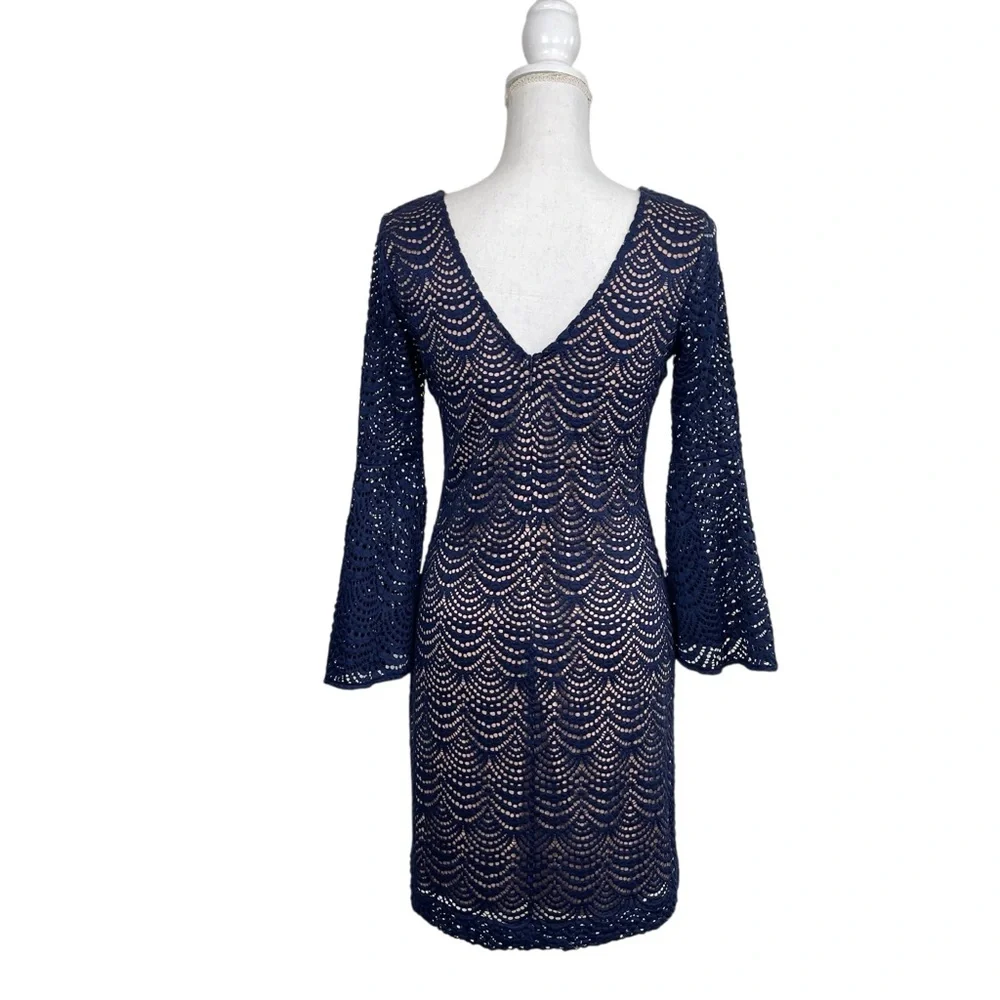 Lilly Pulitzer Nicoline Dress in Navy Blue Size Small - Picture 5 of 13